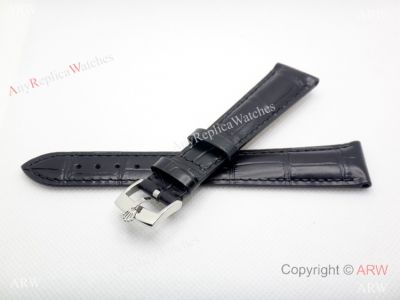 Rolex Watch Bands Replacement Black genuine crocodile Leather strap / Extended / Custom Version